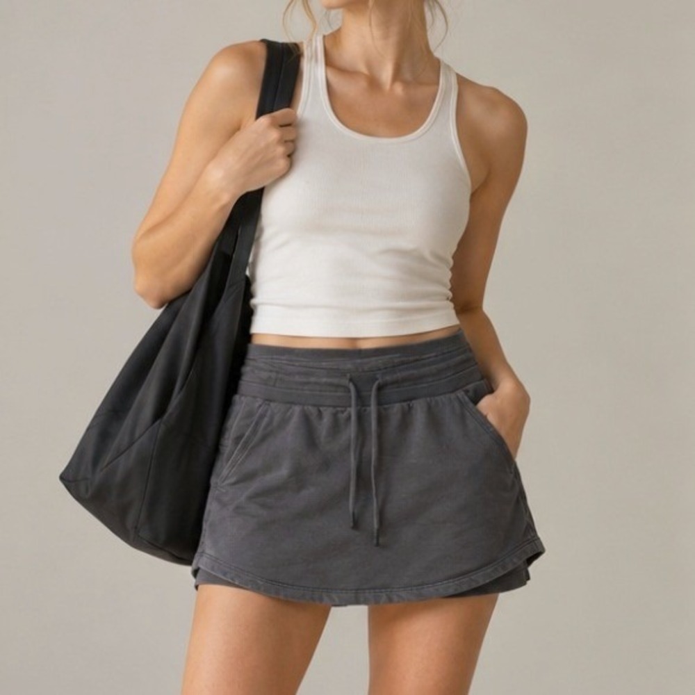 JoyLab Skort Athletic Medium Black Active Mini Skirt Gorpcore Preppy Minimalist